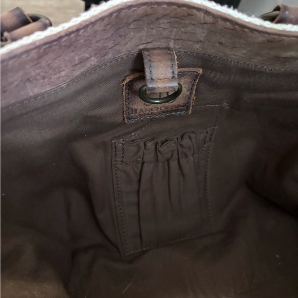 STS Ranchwear Striped Shoulder Bag - Burgundy and Tan - Picture 2 of 6